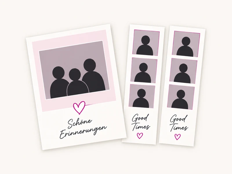 Illustration eines Fotoausdrucks im Format 10 × 15 cm